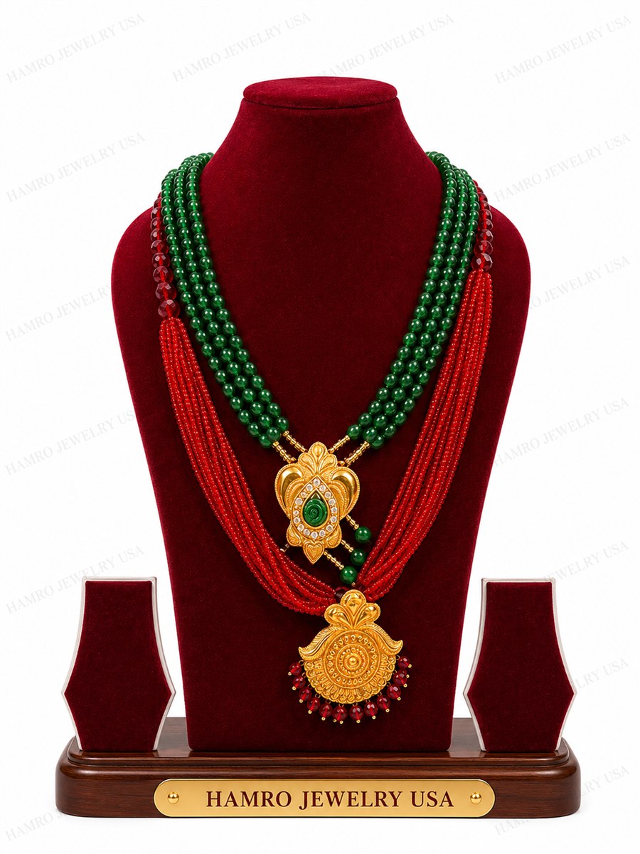 Emerald & Red Pote Set