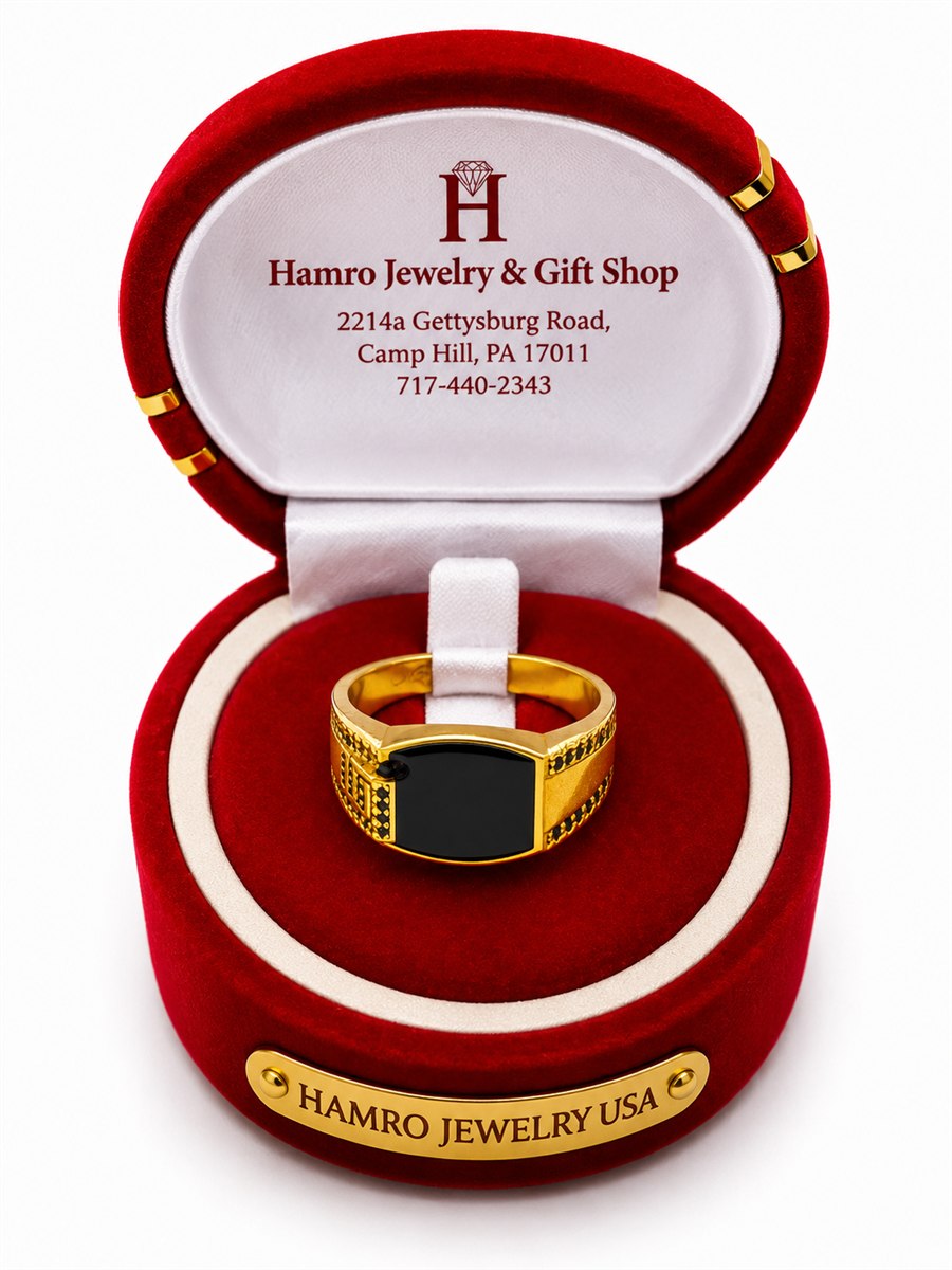 Black Stone Statement Ring